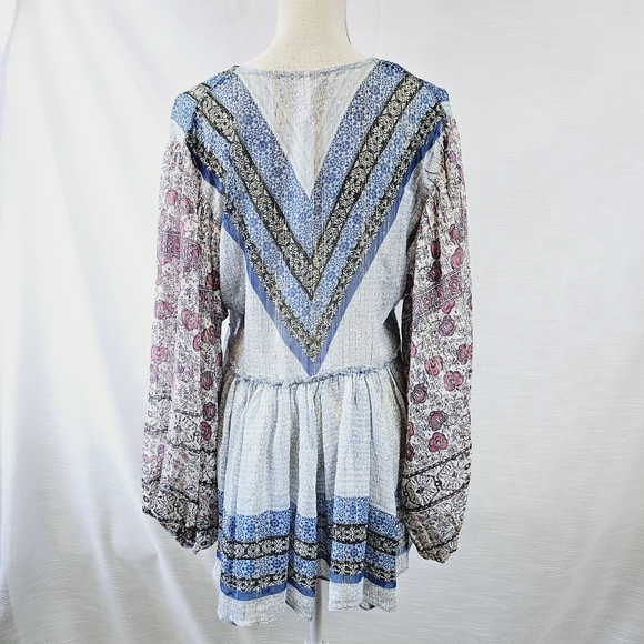 Free People Aliyah Printed Tunic Top Large - Picture 10 of 13